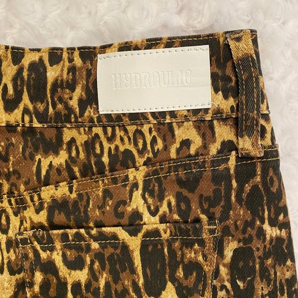 Hydraulic Ladies Brown-Black-Tan Leopard Print Mid Rise Skirt - 4 - Picture 6 of 10